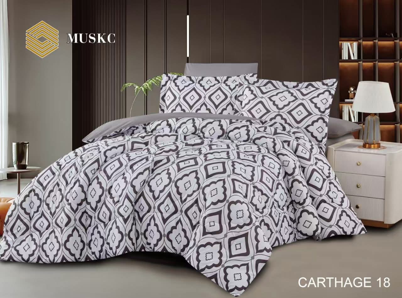 Couette Gris Carrée
